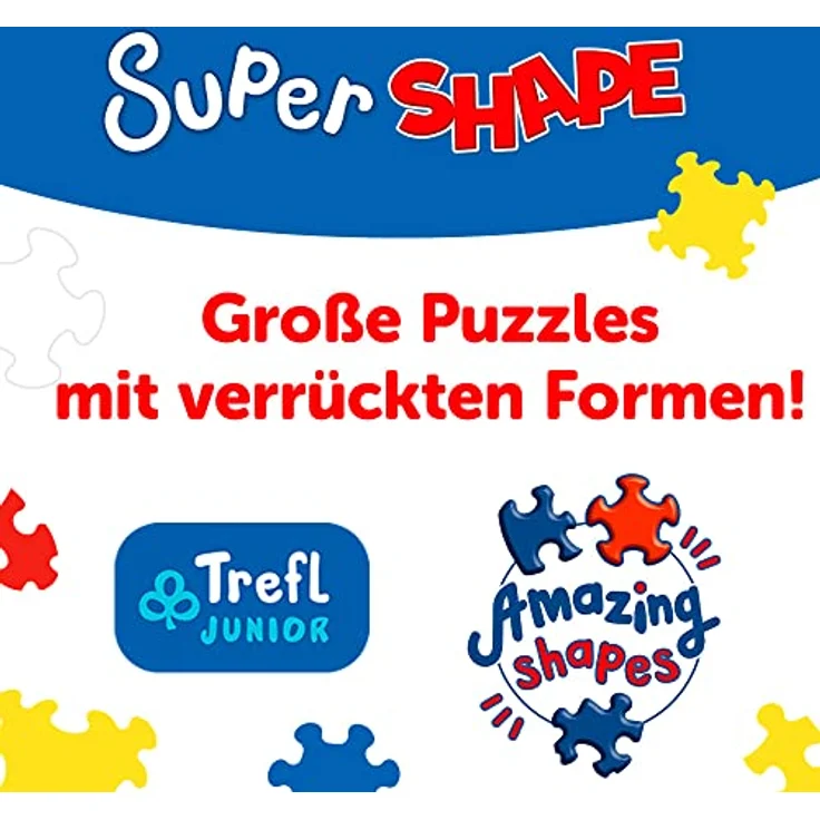 Trefl 50027 160 XL Super Shape-Verrückte Formenpuzzles, große Teile, Bunte Puzzles Märchenfiguren, Spaß für Kinder ab 5 Jahren, Farben Rainbow High – Bild 3