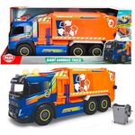 Dickie Toys Volvo Giant Garbage Truck (55 cm) - Spielzeug-Müllabfuhr für Kinder ab 3 Jahre mit Licht & Sound, orange-blauem Recycling-Design
