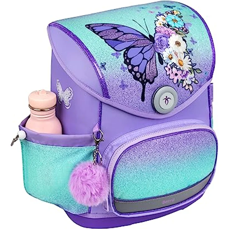 Belmil Compact Plus Schulranzen-Set 5-tlg., ergonomisch, 19 L Volumen, Grau, für Kinder ab 110 cm – Bild 7