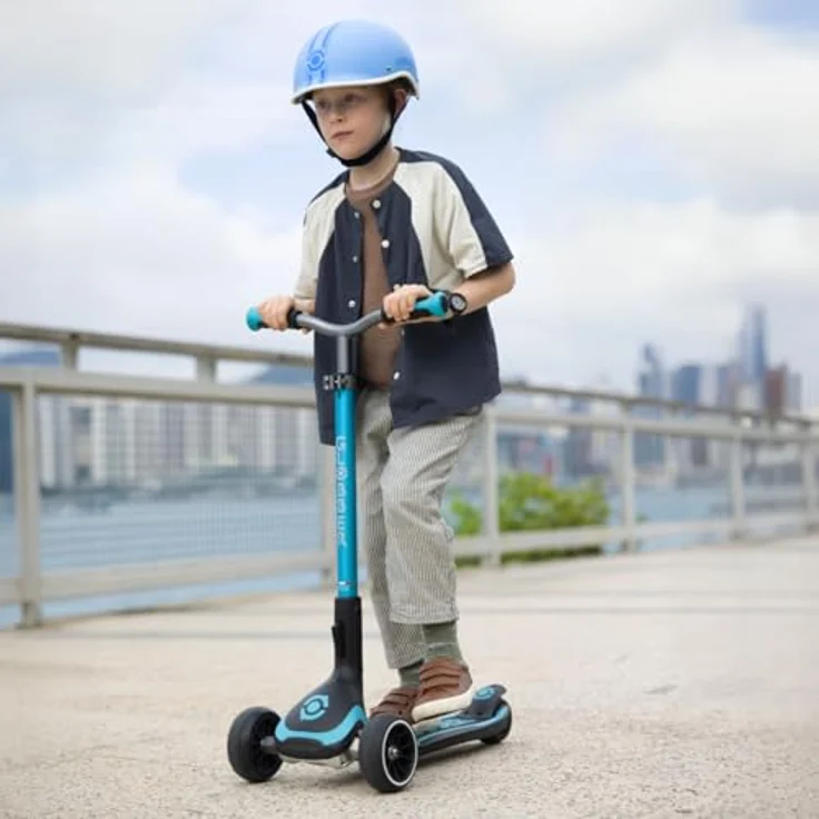 Globber Ultimum Neo Chrome Kinderroller, höhenverstellbar, faltbar, für Kinder und Erwachsene, bis 100 kg, rutschfeste Plattform, max. Sicherheit – Bild 9