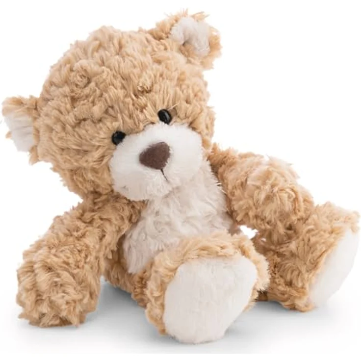 NICI Kuscheltier Bär Finni 20cm, karamellfarbener Plüschbär mit weißem Fellakzent – Bild 1