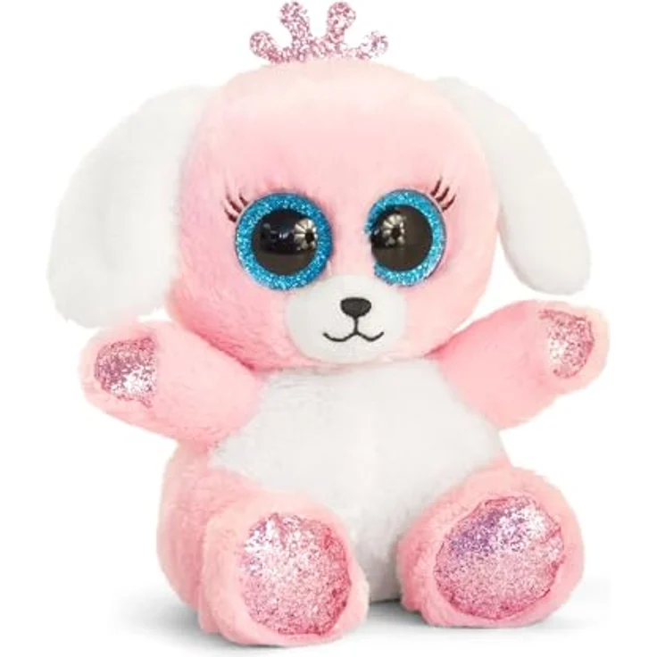 Keel Toys SF6646 Tiere 15 cm Animotsu Pink Labrador, Rose - Sammlerstück Big Eyed Toy in Pink mit recyceltem Polyesterfüllung – Bild 2