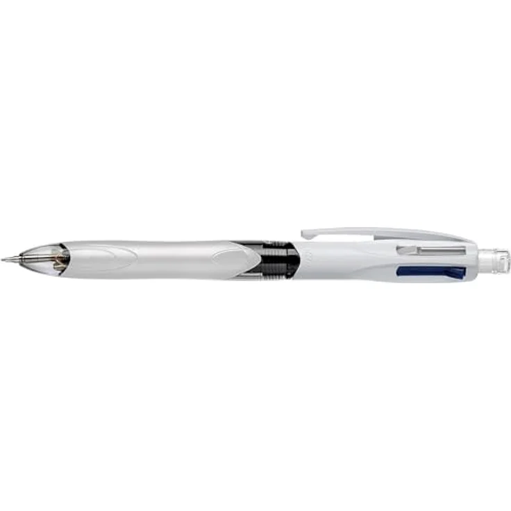Bic 4 Colours M/HB 942104, Multifun Schreibstift mit HB-Bleistiftmine, 12 Stück, Weiß/Silber – Bild 5