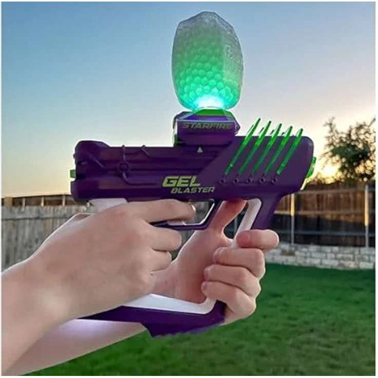 Gel Blaster Starfire - 10.800 Schuss, verlängerte Reichweite von 30+ Metern - Halb- und Automatikmodus - Geschenk für Teenager, Gadgets für Männer - 800 schussbereite Kugeln – Bild 3