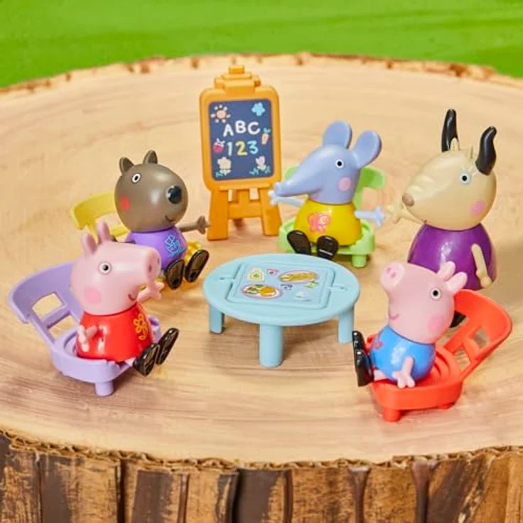 Hasbro Peppa Pig Peppas Spielgruppe, Spielset mit 5 Figuren und 6 Zubehörteilen für Schulaktivitäten, bunt – Bild 5