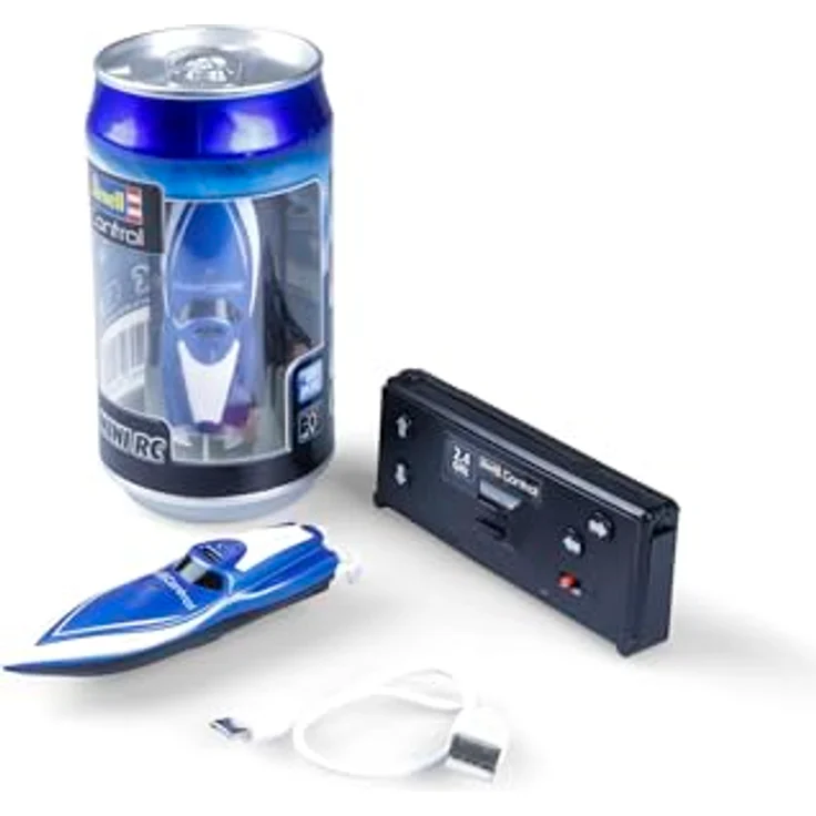 Revell 23570 Mini RC Speedboat-Blue mit präziser 2,4 GHz Fernsteuerung, 7,5cm Länge, Mehrfarbig – Bild 1