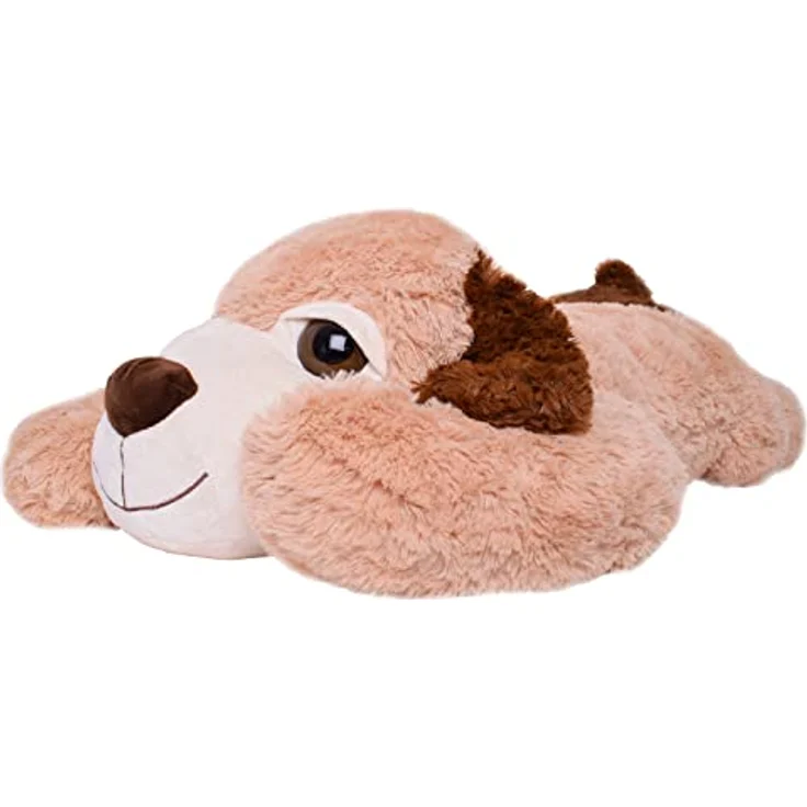 TE-Trend XXL Riesen Kuscheltier Hund groß Stofftier Plüschtier Geschenk Plüschhund Kuschelhund Stoffhund Plush Dog 100cm braun – Bild 3