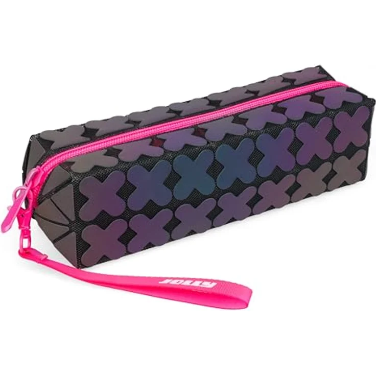 JOLLY Next Generation Schüttelpennal Luminous Pink, stylisches 3D-Federmäppchen mit Handschlaufe und robustem Reißverschluss, ideal für Schule und Uni – Bild 1