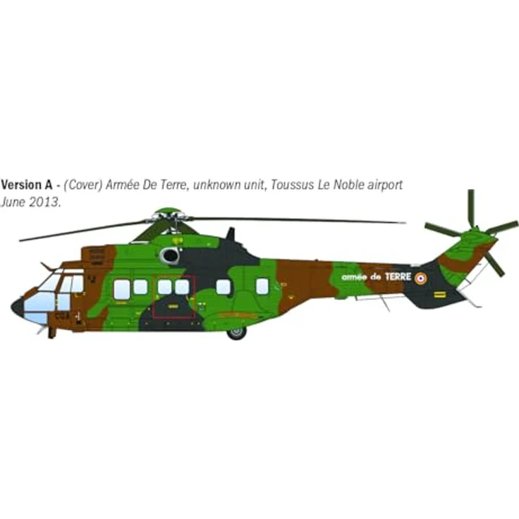 Italeri IT91096 AS332 Super Puma, Plastikmodell im Maßstab 1/72, 25,5 cm, inklusive Farb-Anleitung – Bild 3