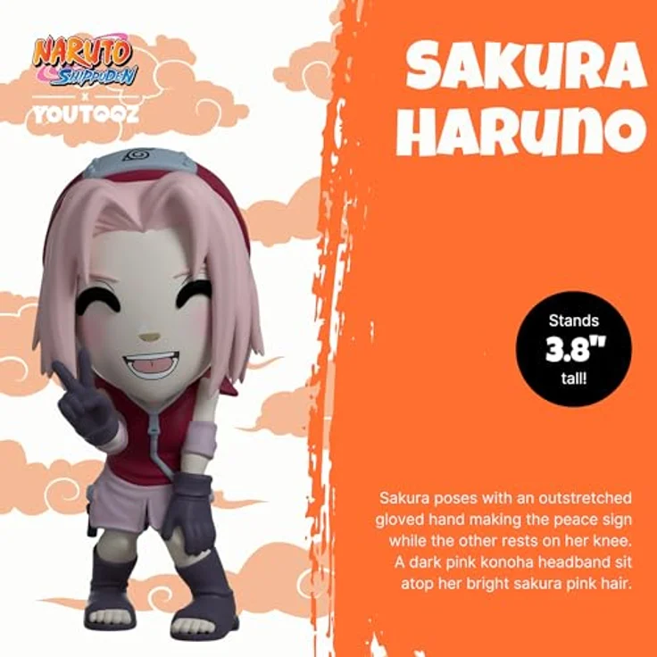 Youtooz Sakura Haruno 9,7 cm Vinyl-Figur, Sammlerstück aus Naruto Anime, rosa Konoha-Stirnband, hochwertige Verpackung – Bild 2