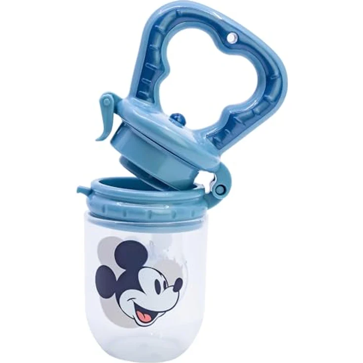 Disney Mickey Mouse Babyflasche Fruchtspender, mehrfarbig, für sichere Beikosteinführung mit handlichem Format und einfacher Handhabung – Bild 3