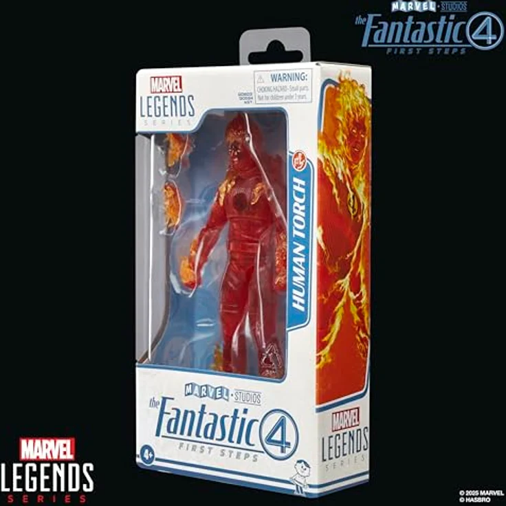 Hasbro The Fantastic Four: First Steps Marvel Legends Actionfigur Human Torch, 15 cm, vollbeweglich mit 2 austauschbaren Händen – Bild 10