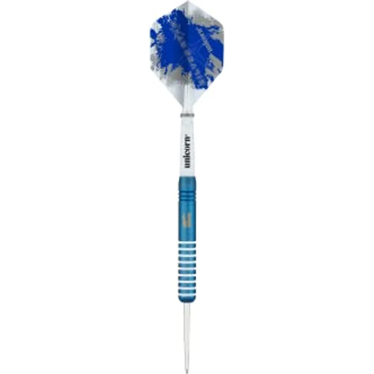 Unicorn Steel Tip Darts Silver Star Gary Anderson 23g Blue Steel Tip Darts - Empfohlen von Weltmeister Gary Anderson, Titanbeschichtung in elektrischem Blau, 80% Wolfram-Barrels – Bild 3