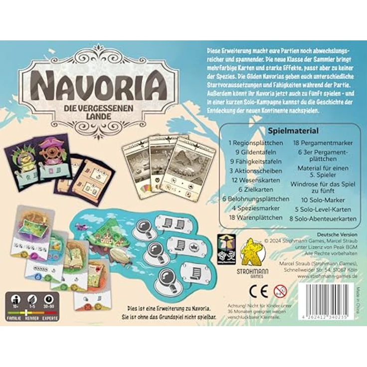 Strohmann Games Navoria – Die vergessenen Lande, Erweiterung für Kennerspiel, 1-5 Spieler, Solo-Modus, Deutsch, 30-90 Minuten Spielzeit – Bild 3