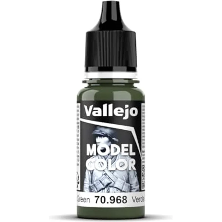 Vallejo Model Color, Acrylfarbe auf Wasserbasis, 17 ml, Flach grün, für Pinselmalerei