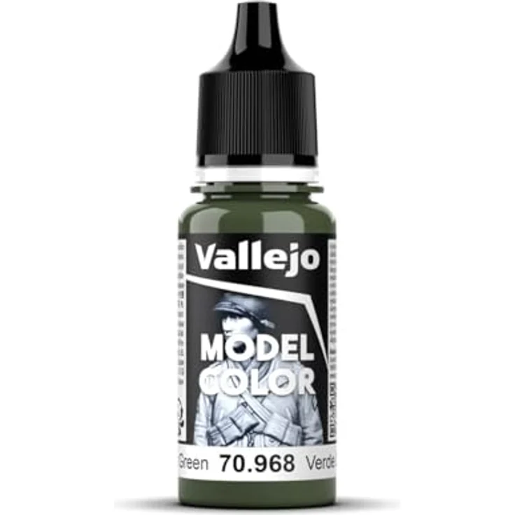 Vallejo Model Color, Acrylfarbe auf Wasserbasis, 17 ml, Flach grün, für Pinselmalerei – Bild 1