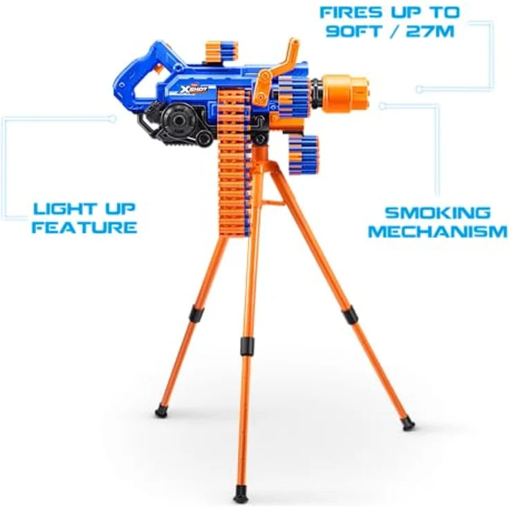 Zuru XSHOT Insanity Blaster Smoke N Barrel, Blaster mit Darts für Kinder ab 8 Jahren, robustes Design für Innen- und Außenbereich – Bild 6