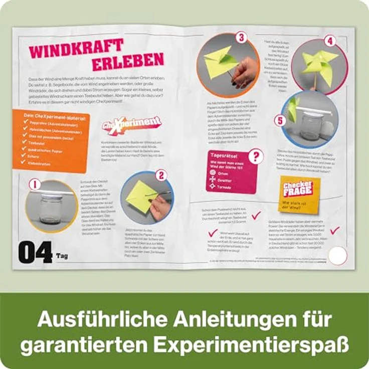 FRANZIS CheXperiment Adventskalender, Wissenschafts-Bausätze mit 24 Experimenten, ab 8 Jahre, inkl. Quartettspiel – Bild 7