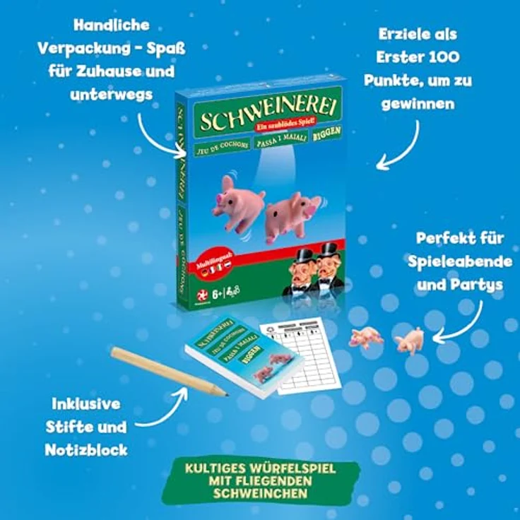 Winning Moves - Schweinerei (Neue Box) - Das Partyspiel für Kinder, Familien und Erwachsene - Alter 8+ - Deutsch – Bild 2