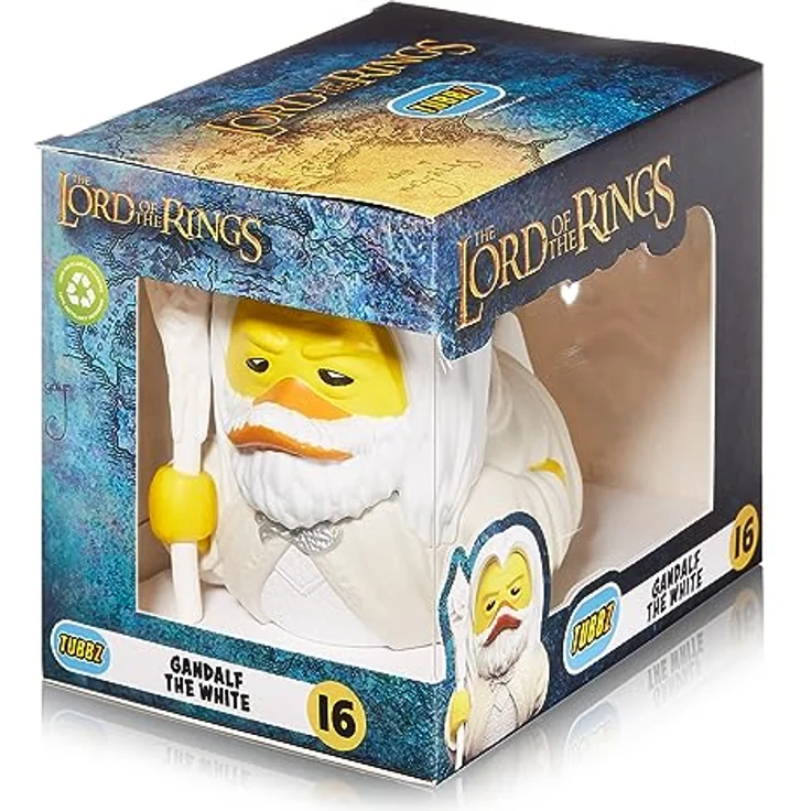 TUBBZ Box-Ausgabe Gandalf der Weiße Sammler-Vinyl-Gummiente Figur - Offizielles Der Herr der Ringe Merchandise - 9 cm groß, hochdetailliert & mit Display-Box – Bild 2