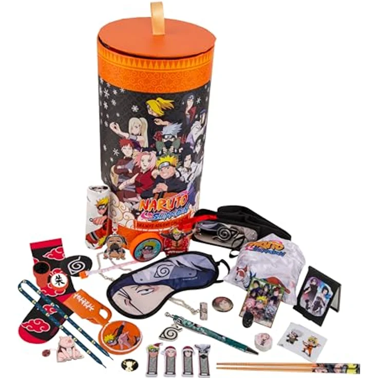 Cinereplicas Naruto Adventskalender Deluxe 2025, mit 24 exklusiven Geschenkartikeln, offiziell lizenziertes Merchandise für Fans und Sammler – Bild 9