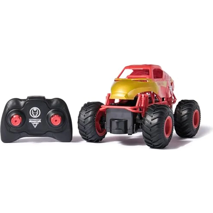 Monster Jam, Marvel Iron Man RC, Ferngesteuerter Truck, 2,4 GHz-Steuerung, Maßstab 1:24, ab 3 Jahren, rot-golden – Bild 1
