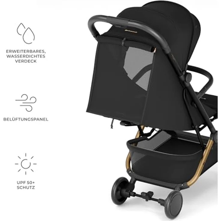Kinderkraft PILOT 2, Reisebuggy & Sportwagen in Midnight Black, Cabin Size bis 22 kg, nur 8 kg, inkl. Tragetasche und Tragegurt, mit Liegeposition und Gratis Mobilitätsgarantie – Bild 6