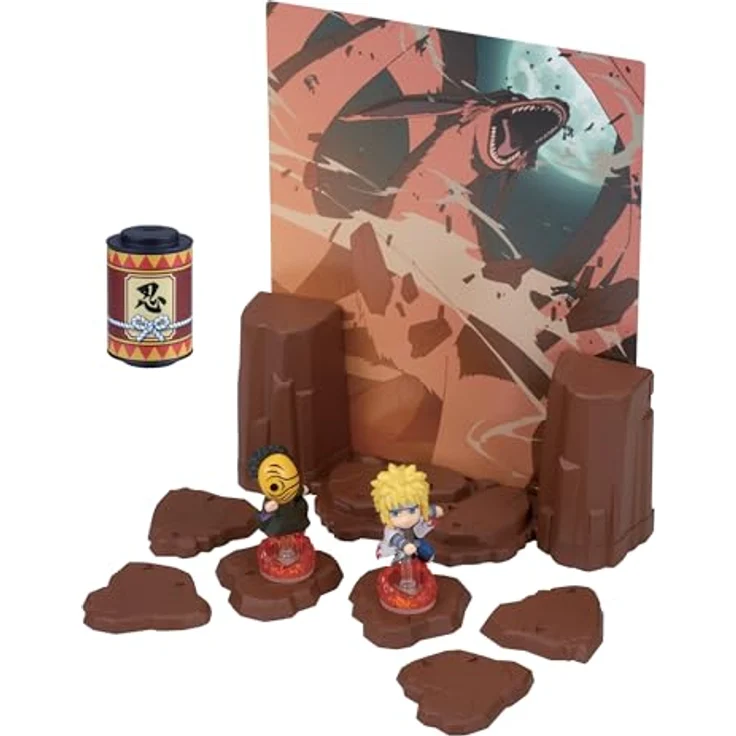 EPOCH Games - 7587 Naruto Shippuden Minato vs. Masked Man - Brettspiel für 2 Spielende ab 4 Jahren mit Sammelfiguren und Spielkulisse – Bild 1