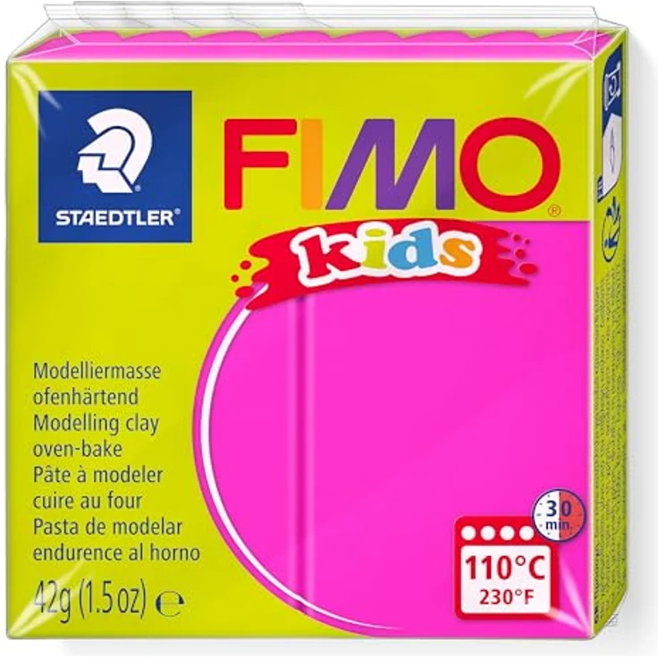 FIMO Modelliermasse kids, 42 g, Modelliermasse zum Modellieren und Kneten, 16 Farben, für Kinder – Bild 2