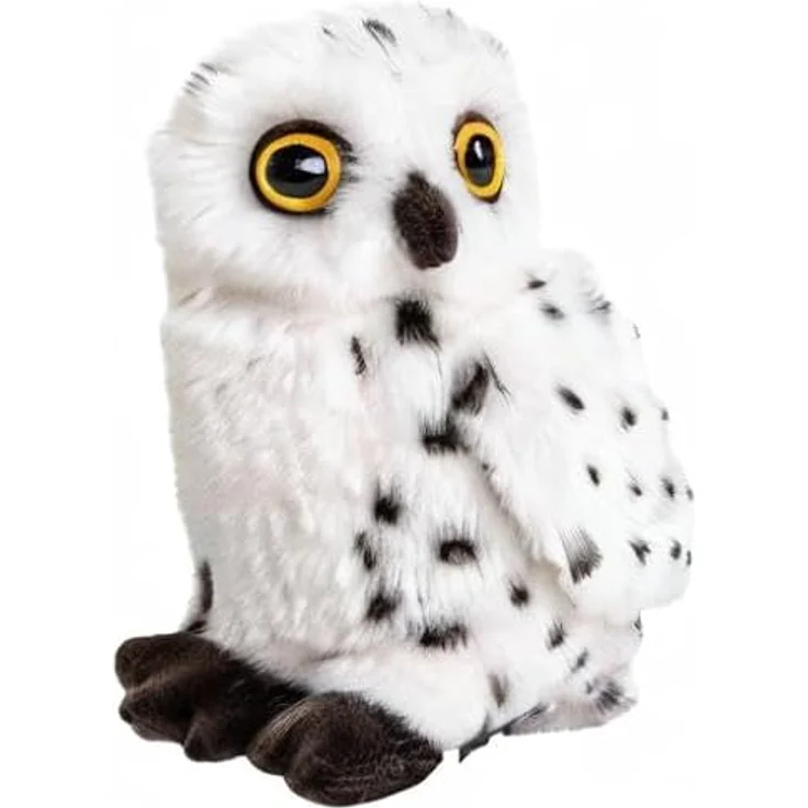 Uni-Toys Kuscheltier Schnee-Eule - 19 cm (Höhe) - Plüsch-Vogel - Lebensecht und zu 100 % recyceltes Füllmaterial – Bild 4