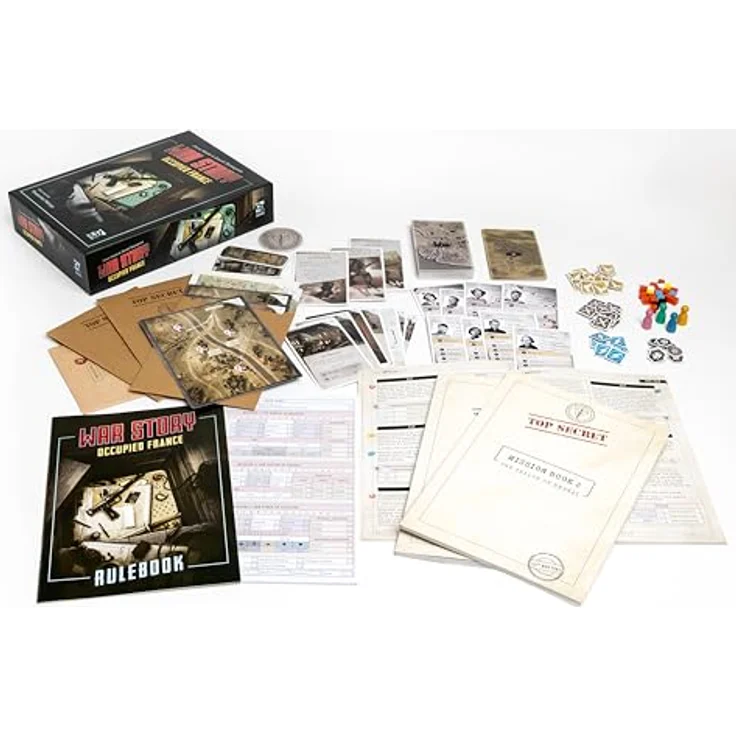 Asmodee War Story: Occupied France, Kooperatives Kartenspiel für 1-6 Spieler, mit 80+ Karten und 90+ Tokens – Bild 3