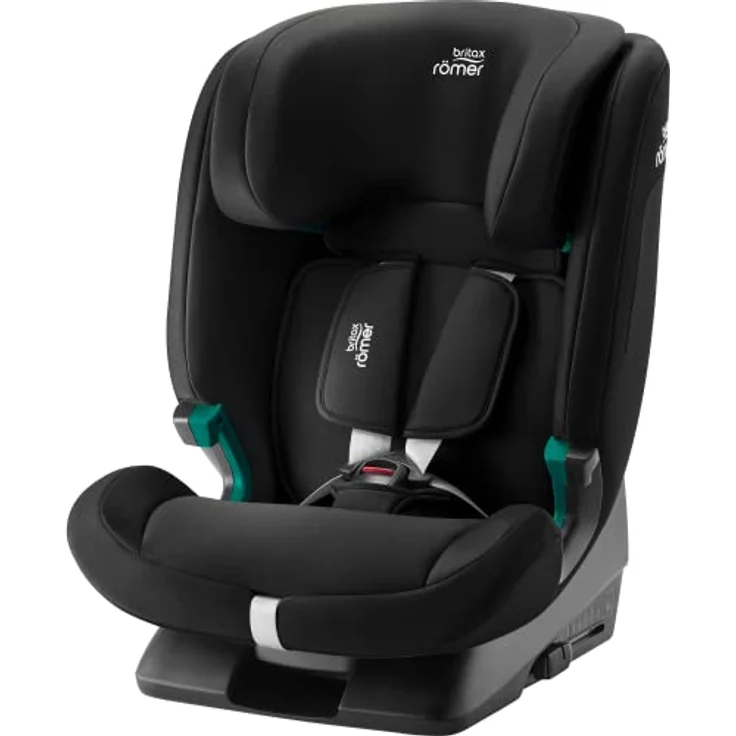 BRITAX RÖMER Kindersitz EVOLVAFIX, i-Size Kindersitz für Kinder 76-150 cm, Space Black, 5-Punkt-Gurt bis 22 kg, ISOFIX & Top Tether Installation – Bild 1