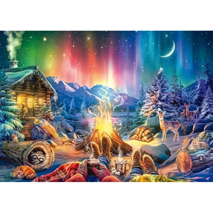 Schmidt Spiele 59787 Lagerfeuerromantik unterm Sternenhimmel, 1000 Teile Puzzle, Mehrfarbig – Bild 4