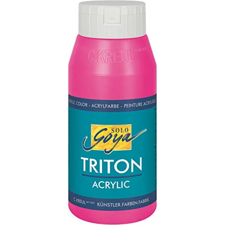 Kreul Solo Goya Triton Acrylfarbe violettrot, 750 ml, schnell matt trocknend, wasserbasierte Studioqualität, gut deckend und ergiebig – Bild 1