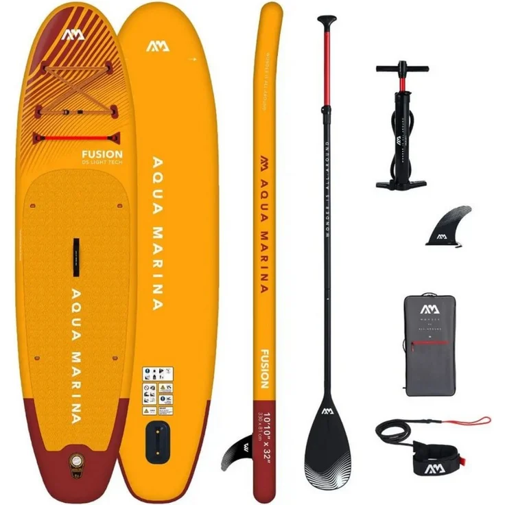 Aqua Marina Inflatable SUP-Board Aqua Marina SUP Fusion 10.10, Stand-Up-Paddle-Board mit großzügigem Volumen und verstärkter Sicherheitsleine, blau – Bild 1