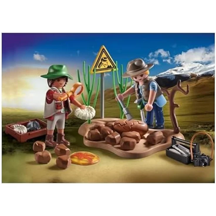 PLAYMOBIL 71805 Forscher und paläontologische Fundstätte mit Fossilien, Mein Leben, Dinos, 41 Teile, Ab 4 Jahren – Bild 2