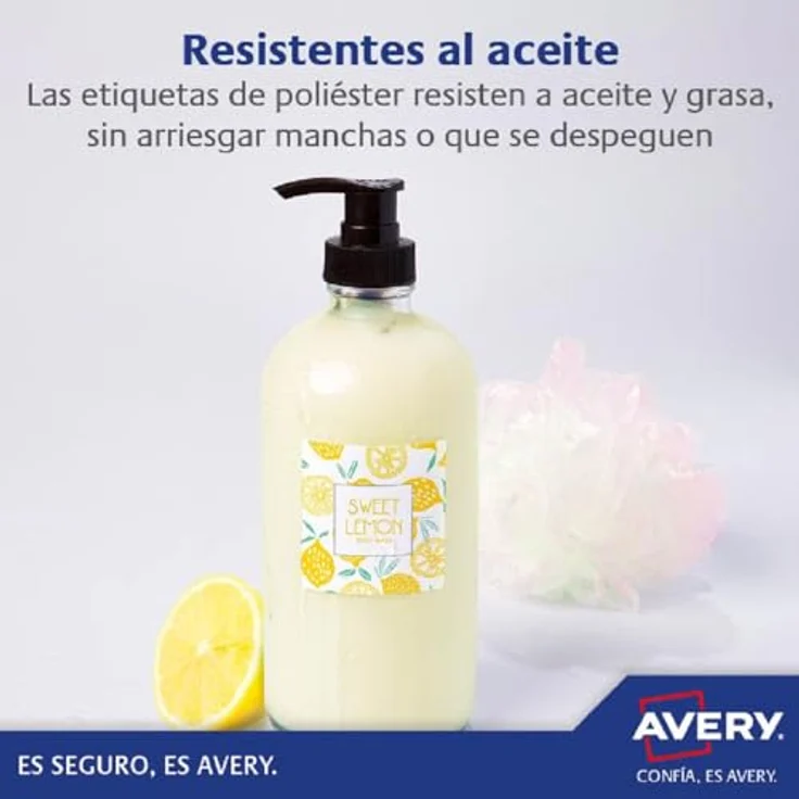 AVERY Zweckform L4773-100, wetterfeste Folienetiketten, weiß, 2400 Stück, 63,5 x 33,9 mm, bedruckbar, reißfest, selbstklebend – Bild 6
