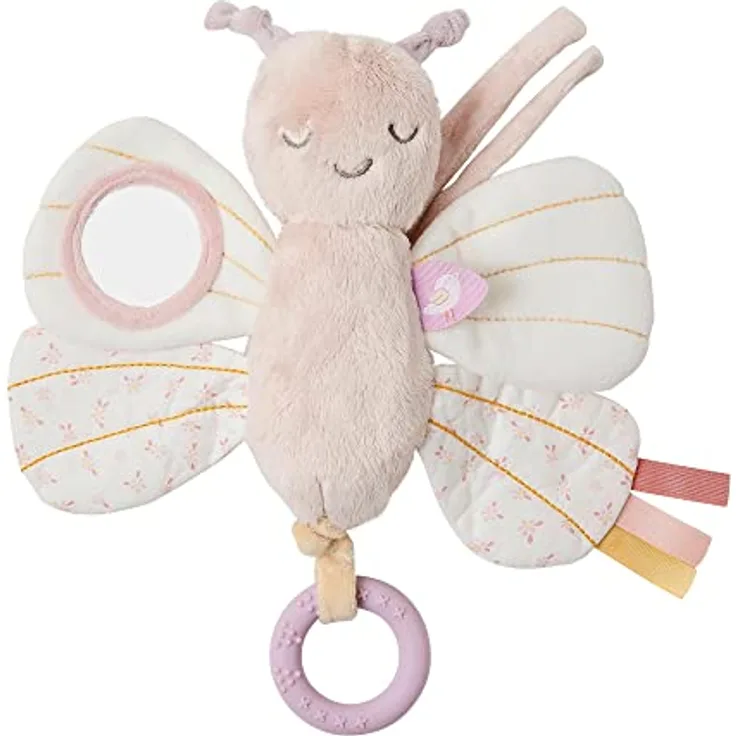 Nattou Aktiv-Spielzeug Schmetterling, Aus Polyester, Mit verschiedenen Aktivitäten, Ca. 30 cm, Alice und Pomme, Altrosa