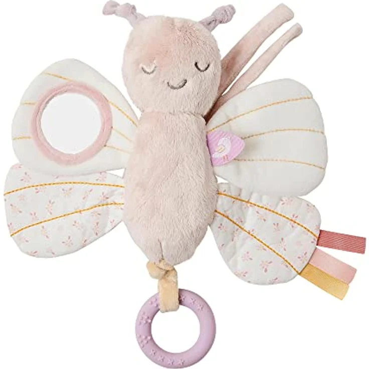 Nattou Aktiv-Spielzeug Schmetterling, Aus Polyester, Mit verschiedenen Aktivitäten, Ca. 30 cm, Alice und Pomme, Altrosa – Bild 1