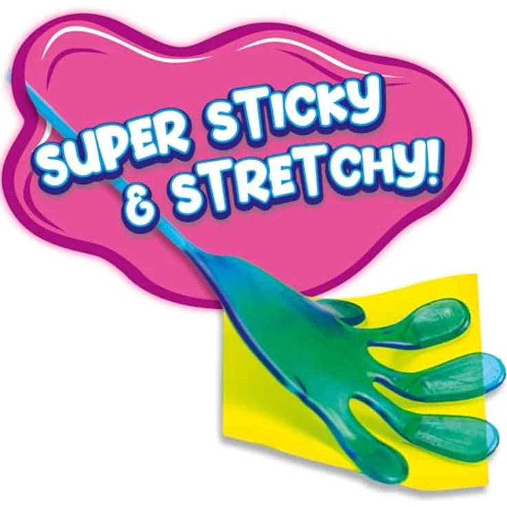 CRAZE Magic Slime, Sticky Hand 12er Pack - XXL Klatschhand mit Griff, super klebrig und dehnbar, in 4 Farben (rot, grün, blau, gelb) – Bild 2