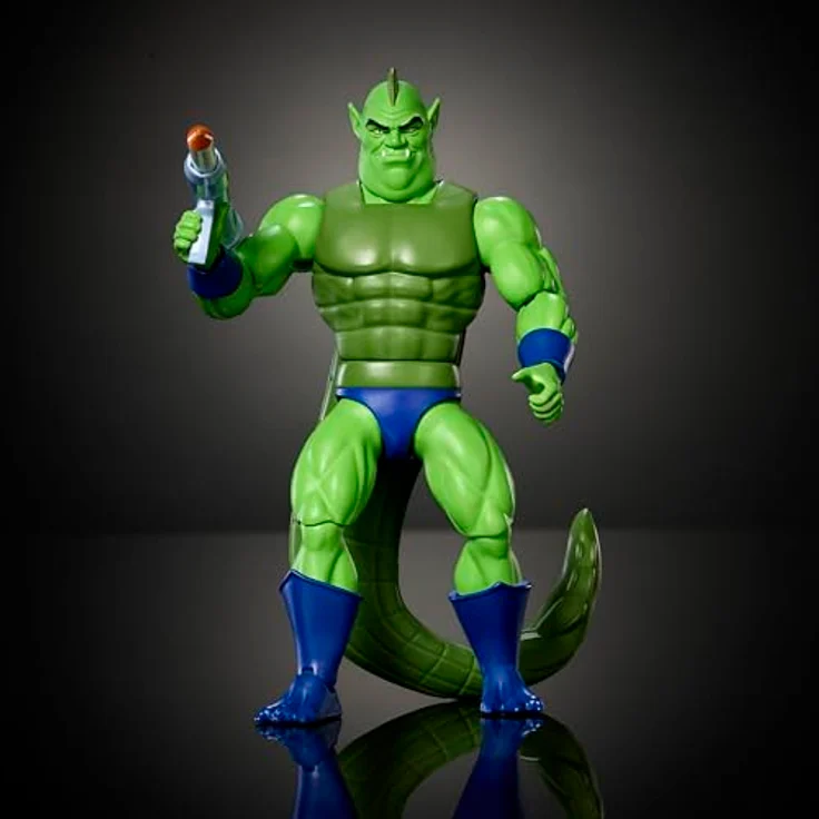 Masters of the Universe Origins Whiplash Actionfigur, ca. 14 cm groß, detailreiches Design mit Schwanz und Raketenwerfer, Cartoon-Kollektion, JBM95 – Bild 2