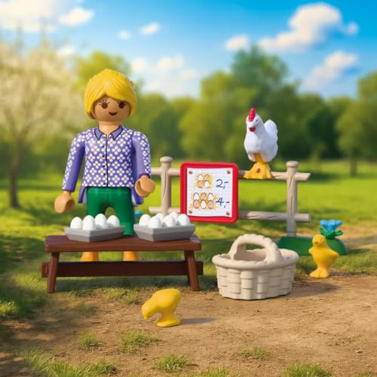 Playmobil Hühnerstall 72168, Spielset mit Nistbereich, Hofladen und Fuchs für realistische Farmgeschichten – Bild 4