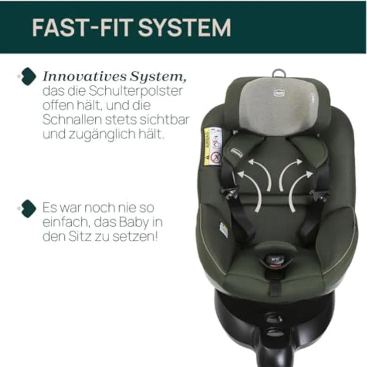 Chicco Seat105 I-Size, 360° drehbarer Autositz mit 6 Positionen, ISOFIX, für Kinder 40-105 cm, Gruppe 0/1, von 0 bis 4 Jahren – Bild 3