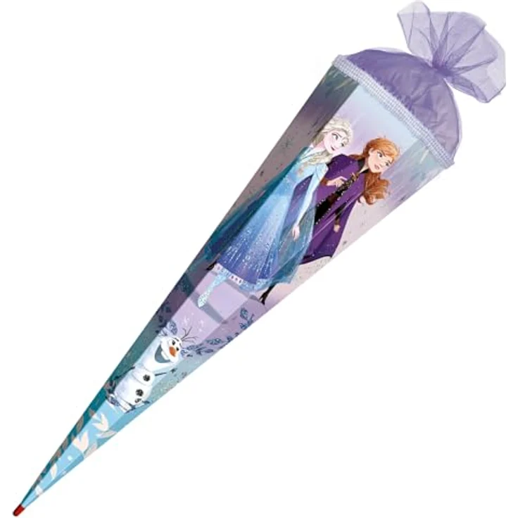 Roth Schultüte Disney Frozen Glitter, eckige Schultüte mit Schutzspitze und Tüllverschluss – Bild 5