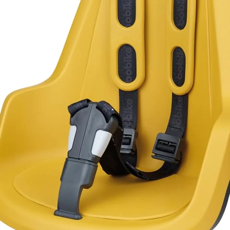 Bobike ONE MINI Vordersitz für Fahrräder (26"-29"), max. 15 kg, Steuerrohrbefestigung, Mighty Senf, mit Sicherheitsgurten und winddichter Schutzscheibe – Bild 2
