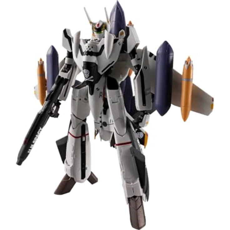 Bandai Tamashii Nations Macross Hi-Metal R Actionfigur VF-0S Phoenix (Roy Focker Use) & QF-2200D-B Ghost Set, 14 cm, beweglich aus ABS, PVC und Metall – Bild 1