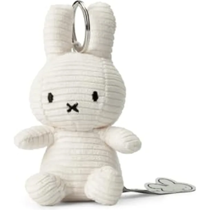 Miffy Schlüsselanhänger Cord, Plüsch Schlüsselanhänger in Offwhite, 10 cm