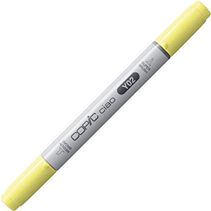 Copic COPIC Ciao Marker Typ Y - 02, Canary Yellow, vielseitiger Layoutmarker mit dualem Spitzensystem, mittelbreit und Brush-Spitze – Bild 1