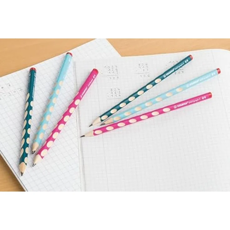 STABILO EASYgraph S, Schmaler Dreikant-Bleistift für Rechtshänder, grün, HB, 10x 2er Pack, ergonomischer Schaft mit rutschfesten Griffmulden – Bild 5