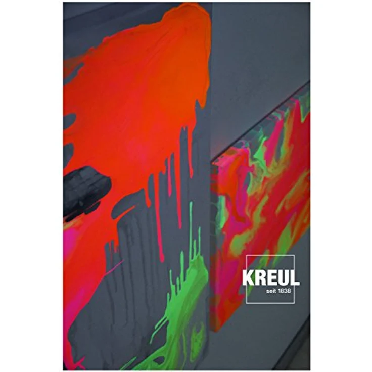 KREUL Solo Goya Triton Acrylfarbe fluoreszierend orange, 750 ml, wasserbasierend, schnell und matt trocknend, gut deckend, für Innen und Außen – Bild 5